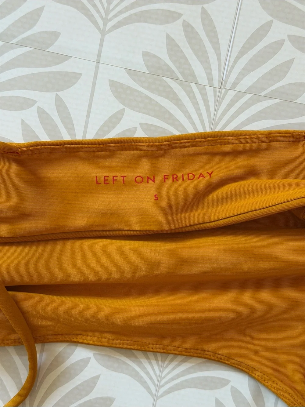 Left On Friday | Pool Days Top 24 Karat (Golden Mustard) - Size Small